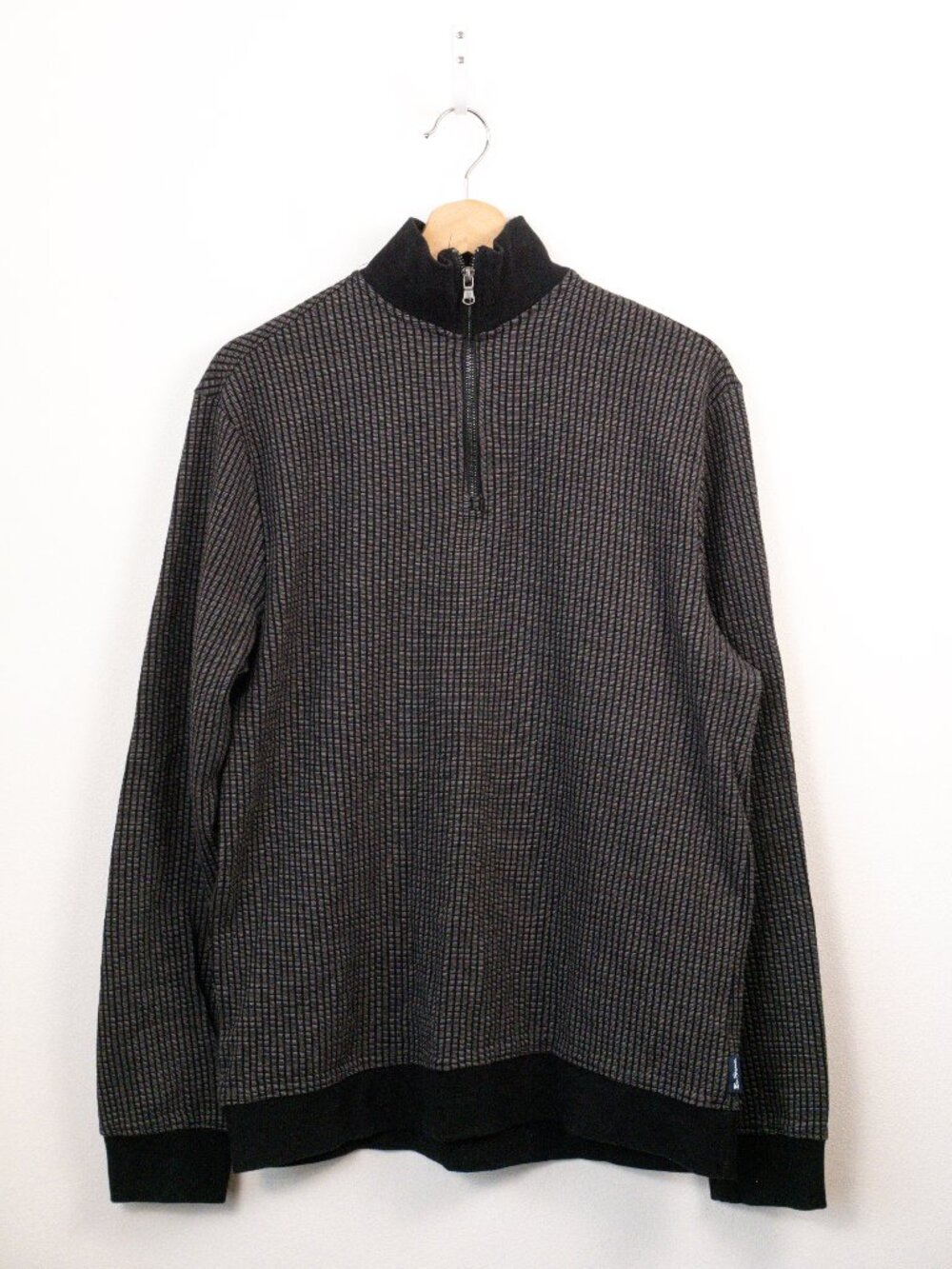 Ben Sherman Men’s L Waffle Knit Quarter Zip Pullover Sweater